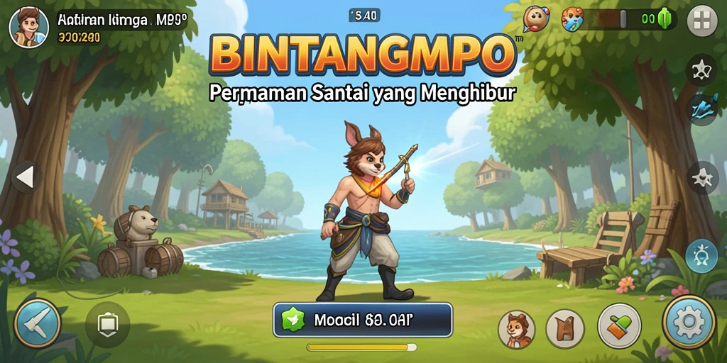 Tangkapan layar gameplay BINTANGMPO yang menampilkan suasana permainan santai.
