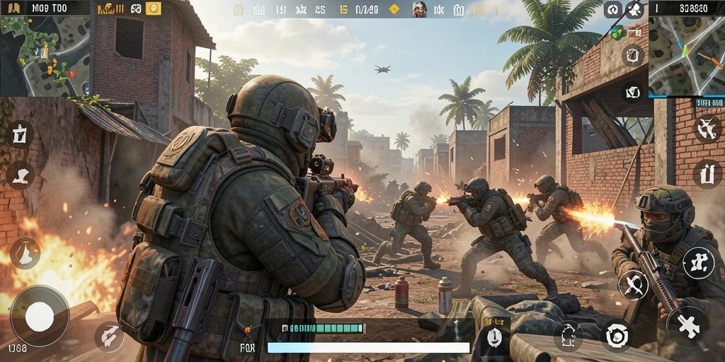 Tampilan gameplay seru di FO8 dengan aksi tembak-menembak yang mendebarkan.