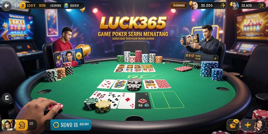 Tampilan gameplay seru dalam LUCK365 yang membuat poker semakin mendebarkan.