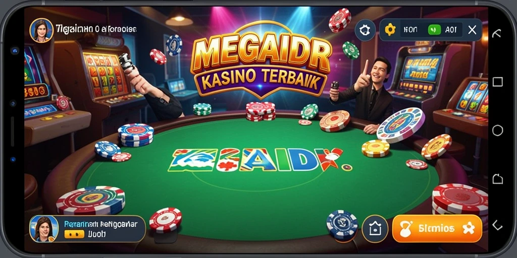 Gameplay MEGAIDR yang seru dan interaktif di aplikasi Kasino.
