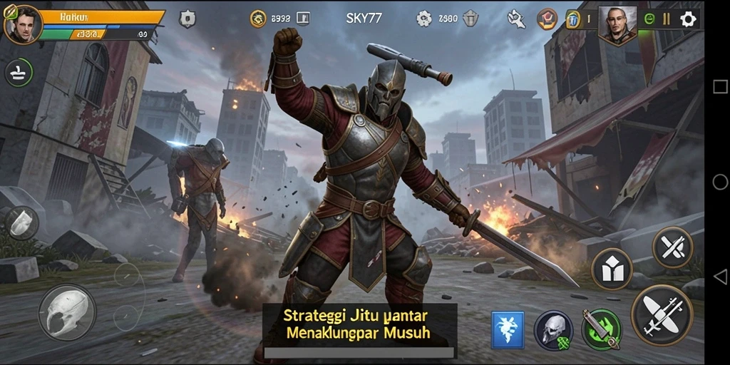Gameplay strategi yang seru dan menantang di SKY77.